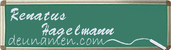 Renatus Hagelmann Visitenkarte